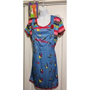 Chucky Adult Sexy Costume Costume Good Guy Dress Red Thigh Highs Child's Play L